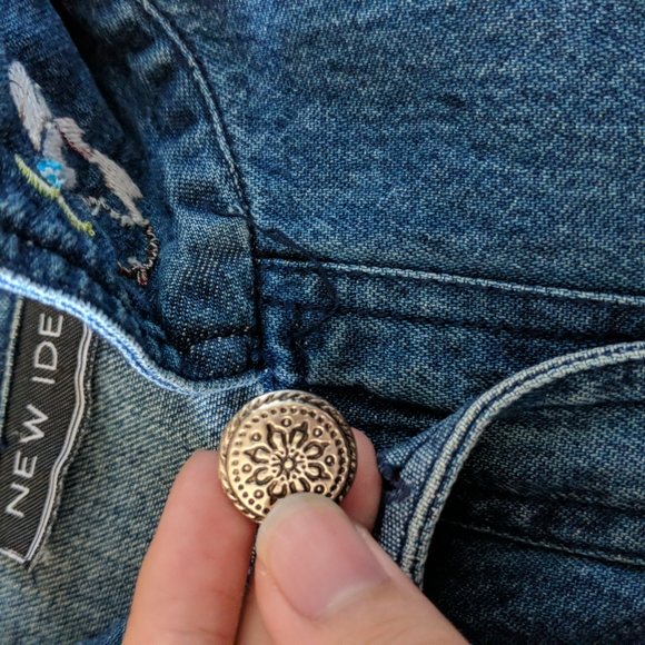 Petite embroidered denim jacket - Picture 8 of 8
